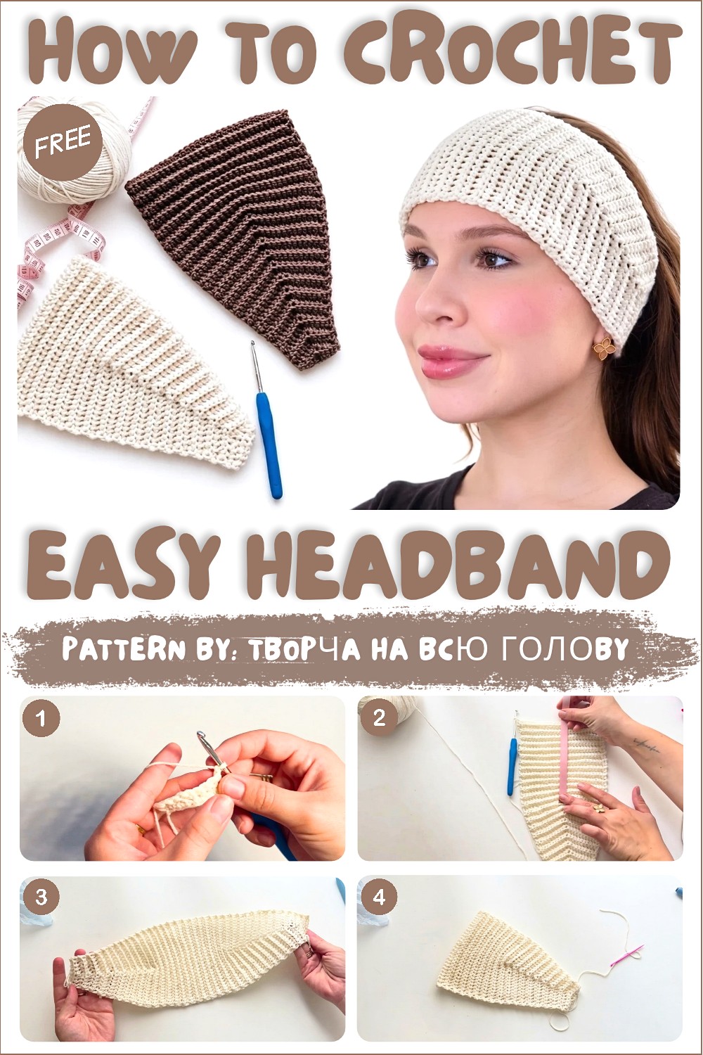 How to Crochet a Stylish Headband for Beginners _ Super Easy Step-by-Step Tutorial (1)