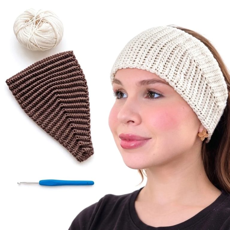 How to Crochet a Stylish Headband for Beginners _ Super Easy Step-by-Step Tutorial (4)